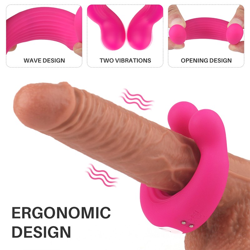 Clitoris Vibrating Penis Ring & Nipple Toy