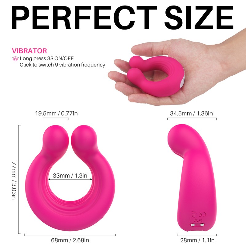 Clitoris Vibr Penis Ring & Nipple Toy
