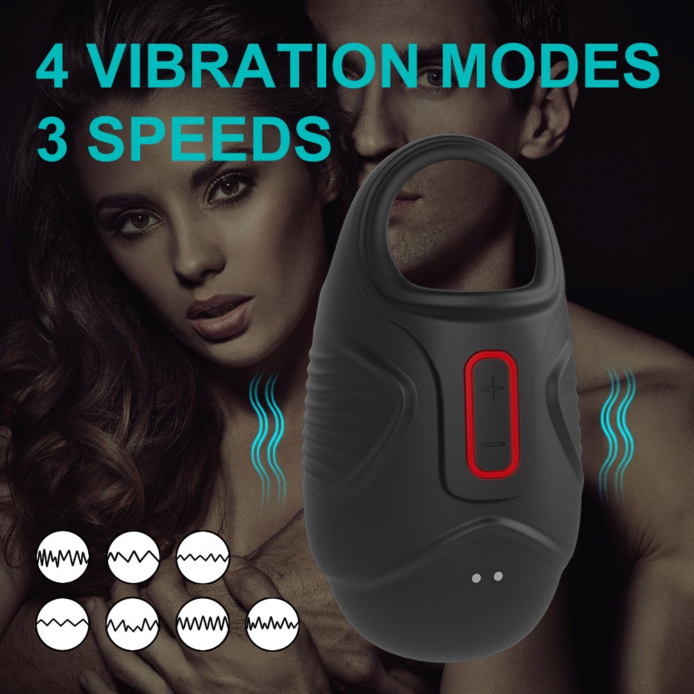 Venusfun Black Silicone Testicular Massager speeds