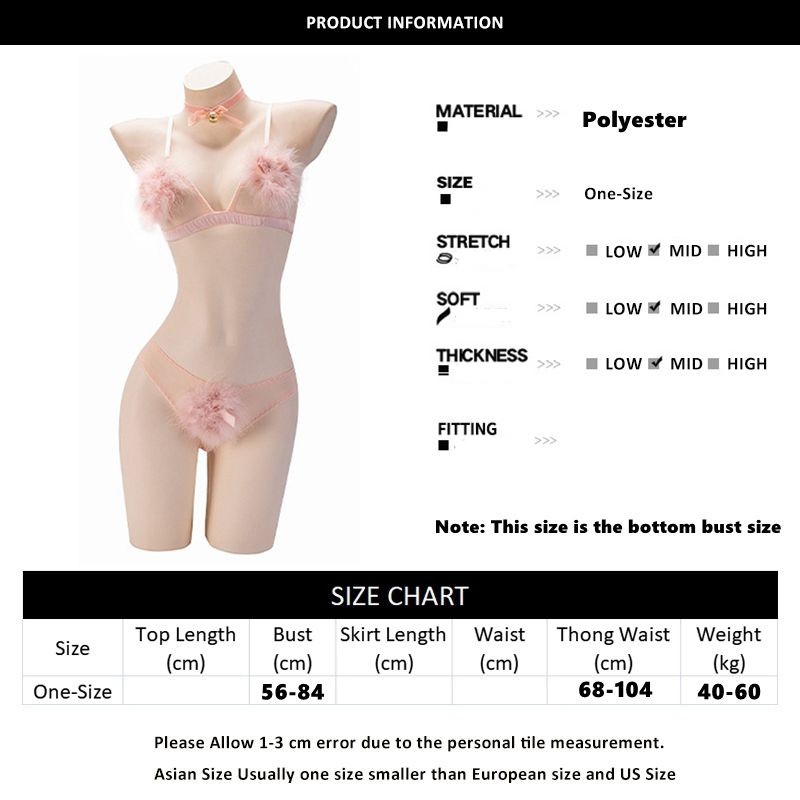 venusfun hollow three-point plush sexy lingerie