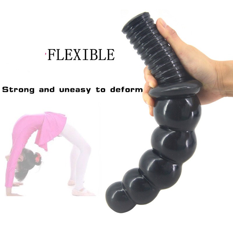 Flexible FAAK 5 Beads Anal Plug With Handles 28cm