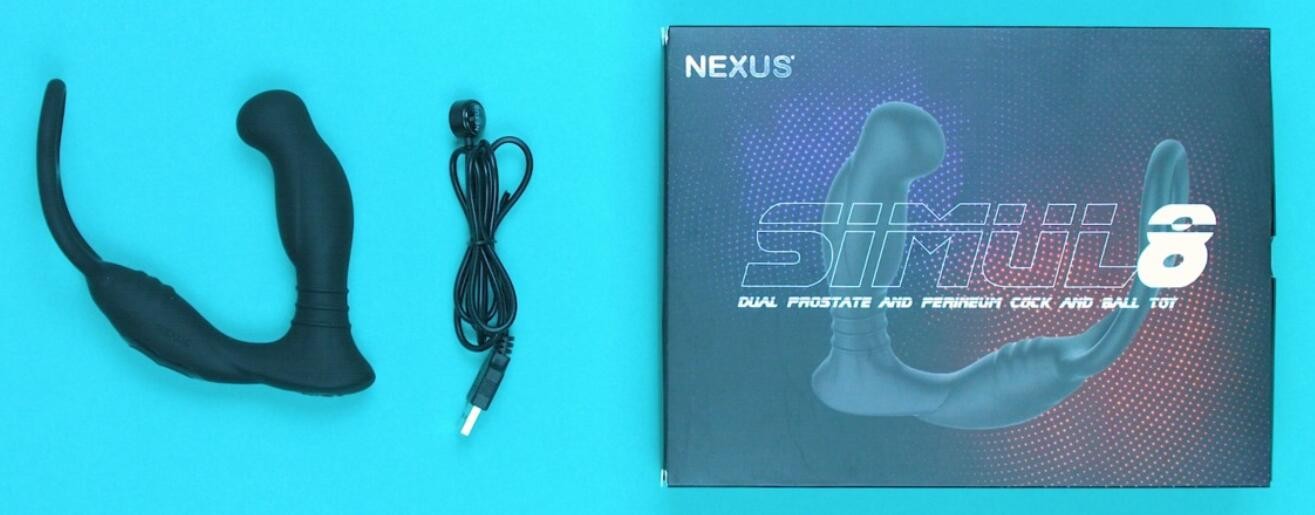 Nexus-Simul8-Prostate-Massager-with-Double-Cock-Ring-packcing