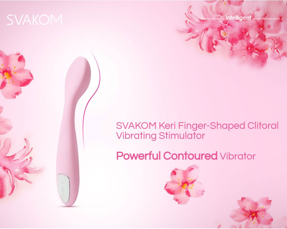 SVAKOM Keri Rechargeable Contoured Vibrator Personal Clitoral Massager