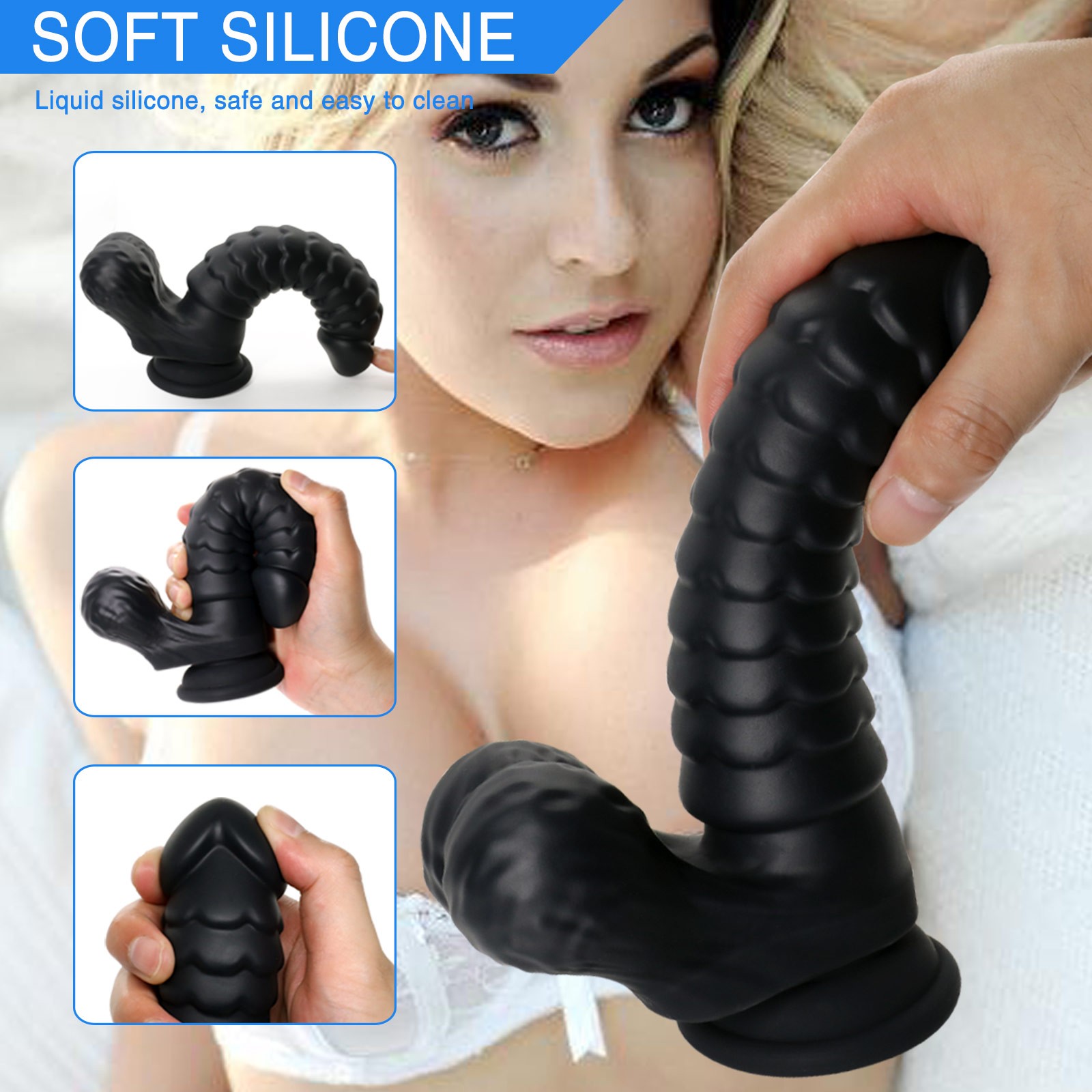 AixiAsia Double Layer Liquid Silicone Realistic Penis Dildo