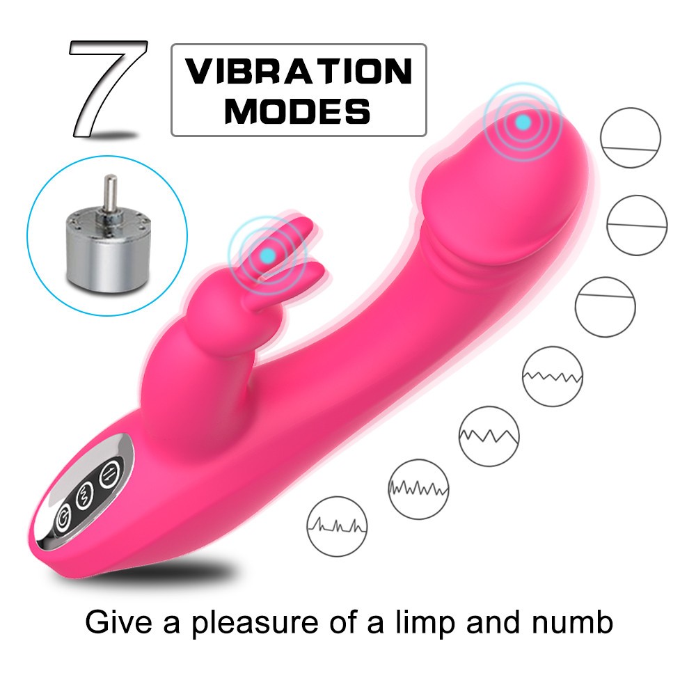 AixiAsia G Spot Dual Motor Clitoral Vibrator With Bunny Ears A0079