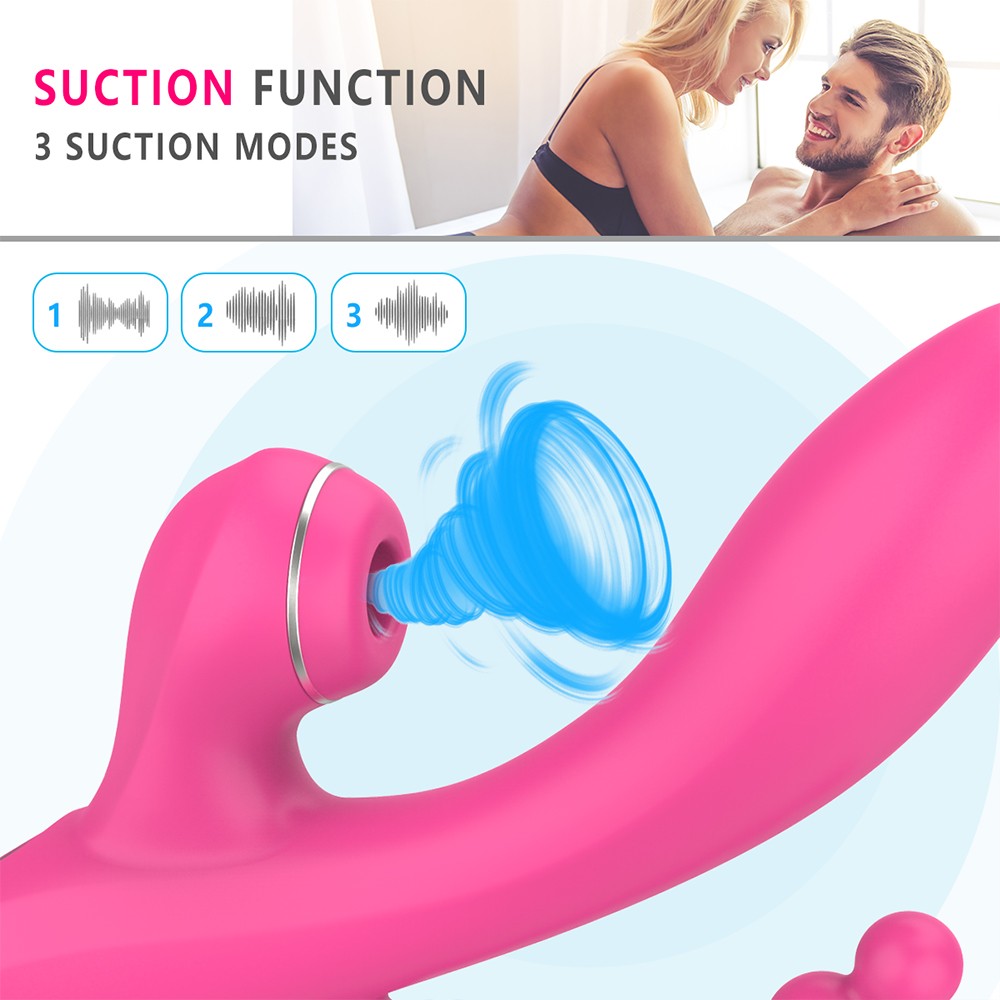 AixiAsia Triple Stimulation Clitoral Sucking Vibrator A0139