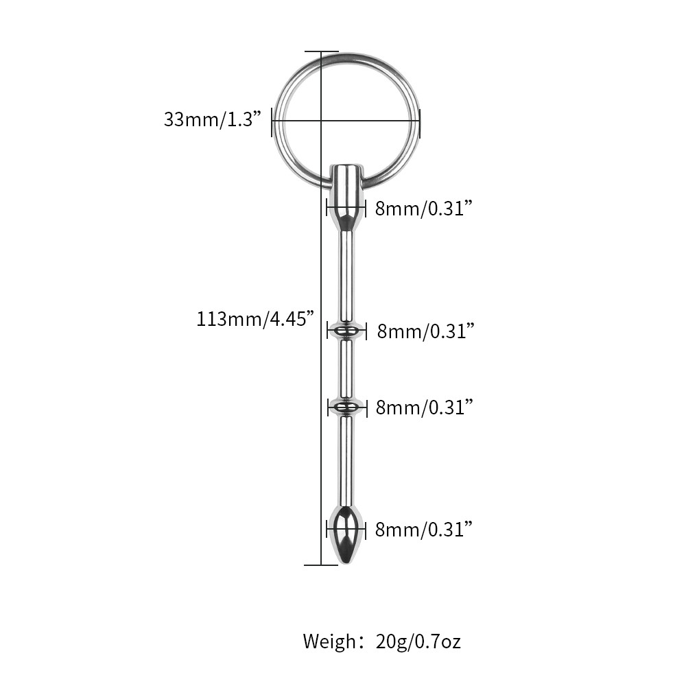 Venusfun Anal Sex Metal Butt Plug With Round Handle DB-110-ZP