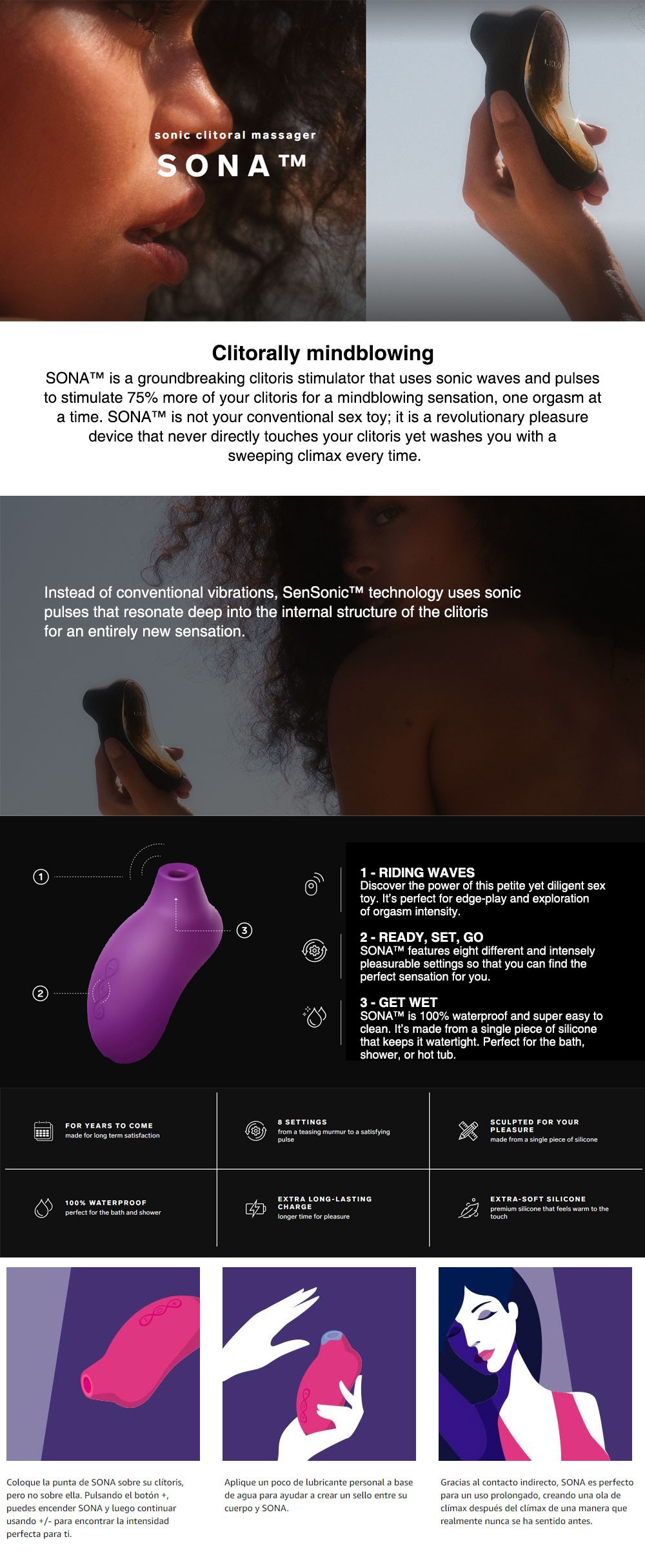 Lelo Sona Sonic Clitoral Vibrator Massager