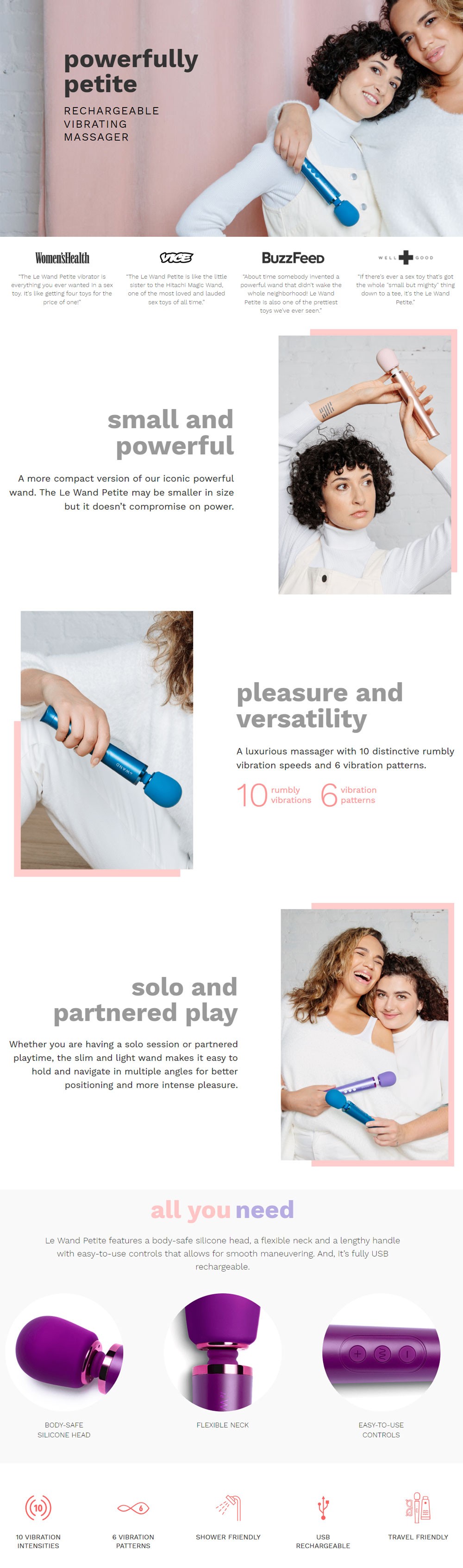 Le Wand Petite Rechargeable Vibrating Massager