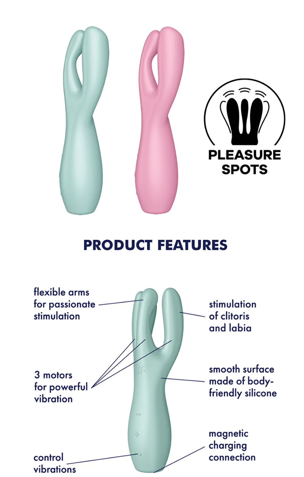 Satisfyer Threesome 3 Lay-On Vibrator