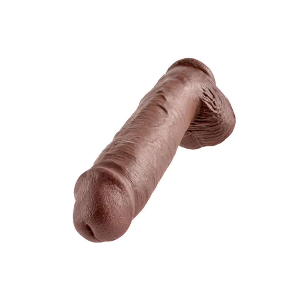 Pipedream King Cock 11 Inch Brown Dildo With Balls 1