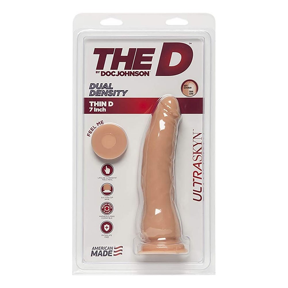 Doc Johnson The D Ultraskyn Thin D 7 Inch Dildo