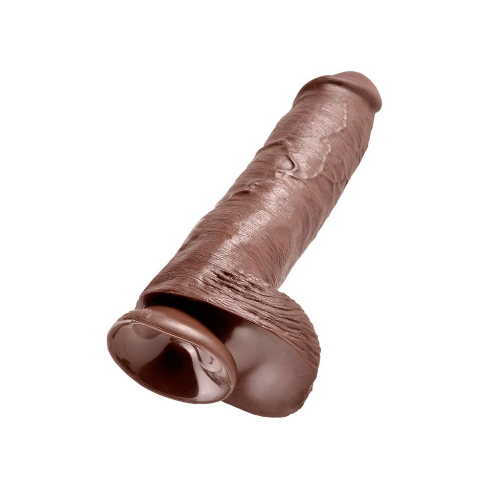 Pipedream King Cock 11 Inch Brown Dildo With Balls 11