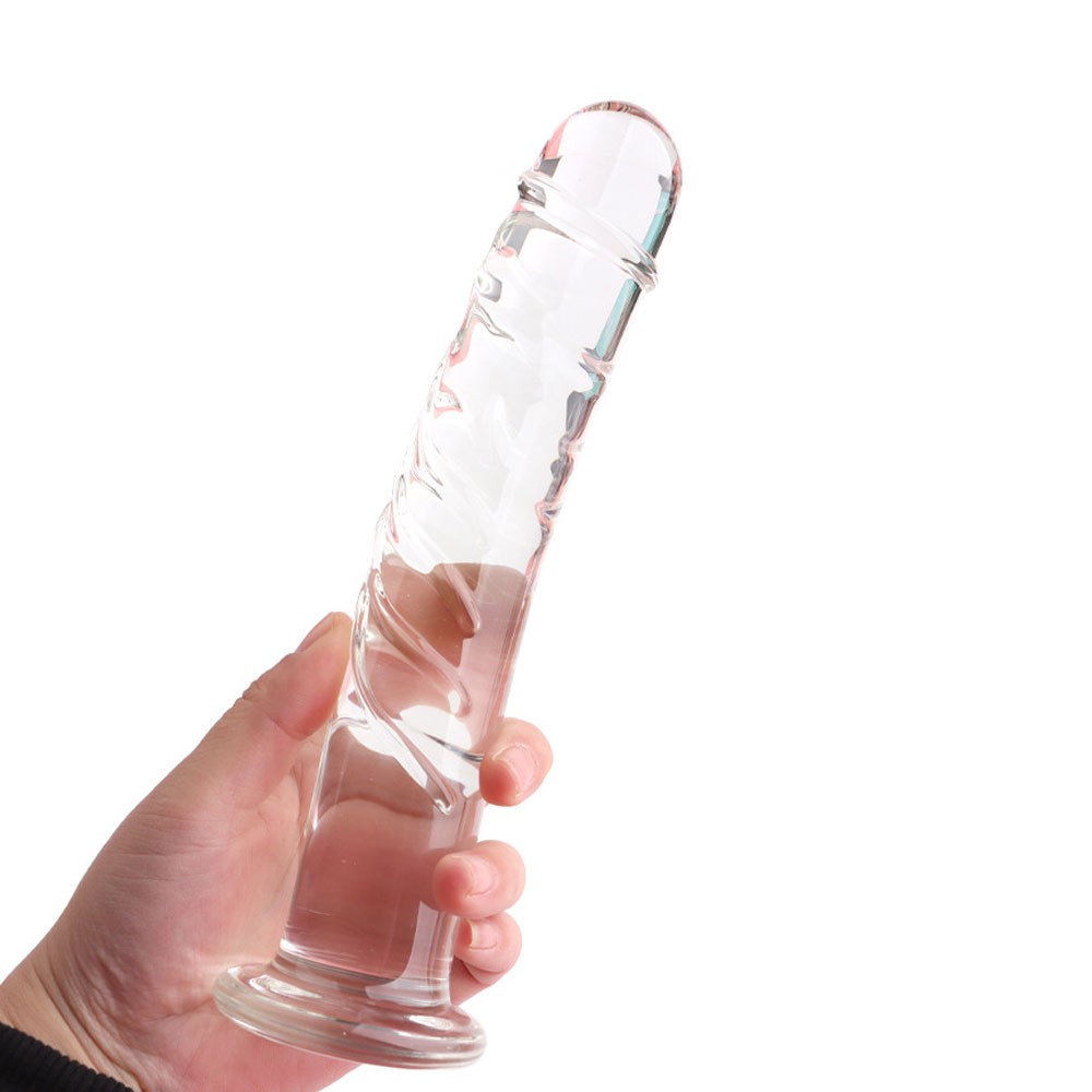 Realistic Glass 8 Inch Dildo 1