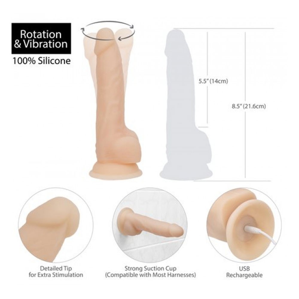 8 Inch Rotating Vibrating Dildo 4