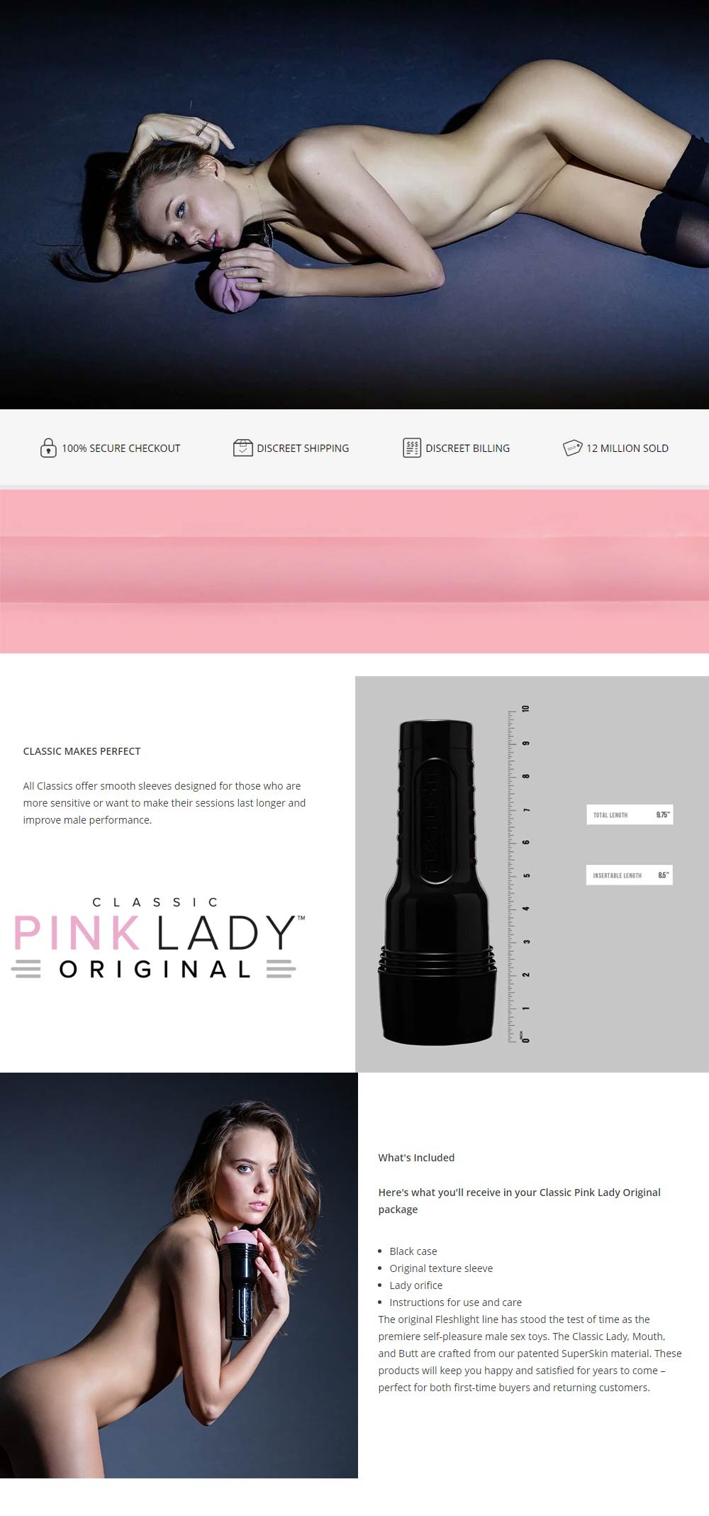 Fleshlight Classic Pink Lady Original Vagina Sex Toy