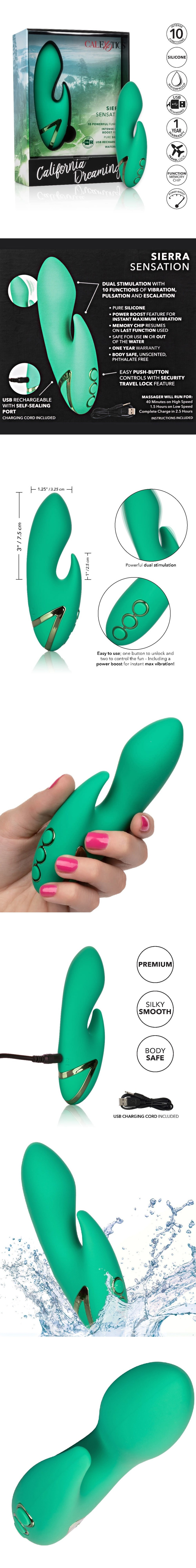 CalExotics California Dreaming Sierra Sensation Rabbit Womens Vibrator