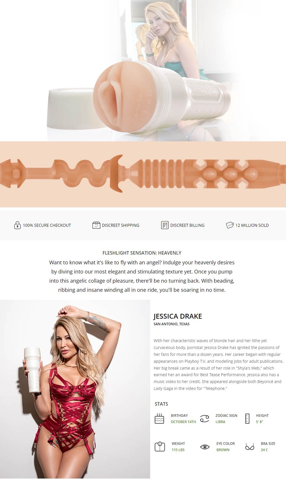 Vagina finta di Jessica Drake Silicone Fleshlight