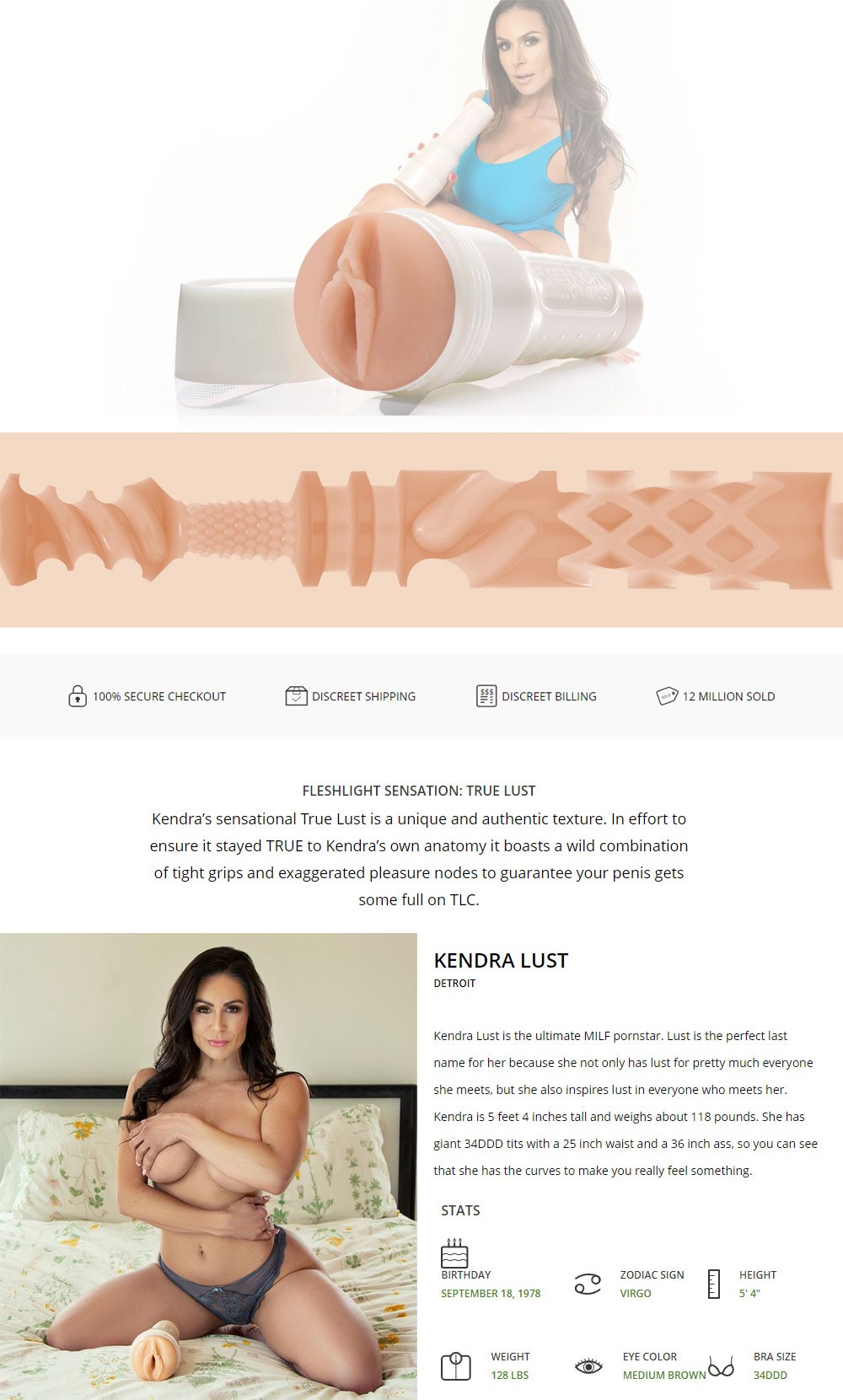 Fleshlight Girls Kendra Lust Vagina Sex Toy