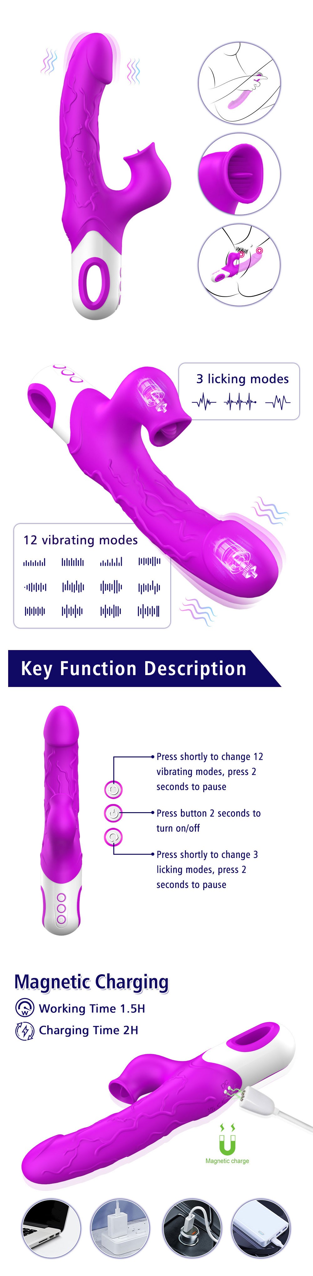 Powerful Licking and Vibrating Wand qq