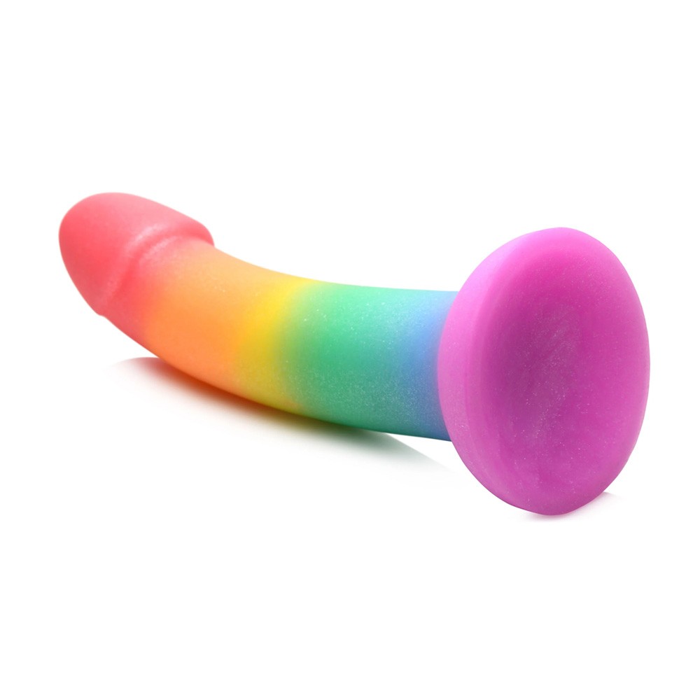 Adam & Eve Simply Sweet Phallic Suction Rainbow Dildo 3