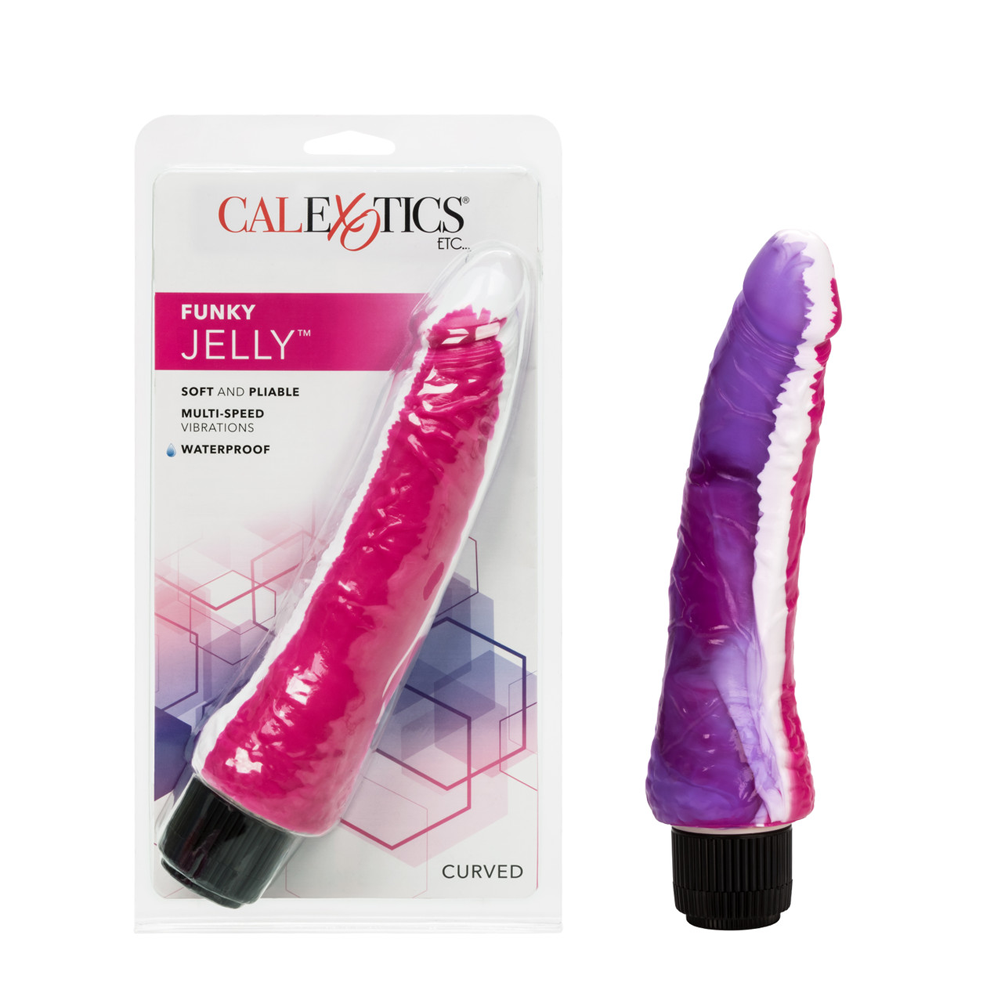 Funky Jelly Vibe Dildo 7.5 In