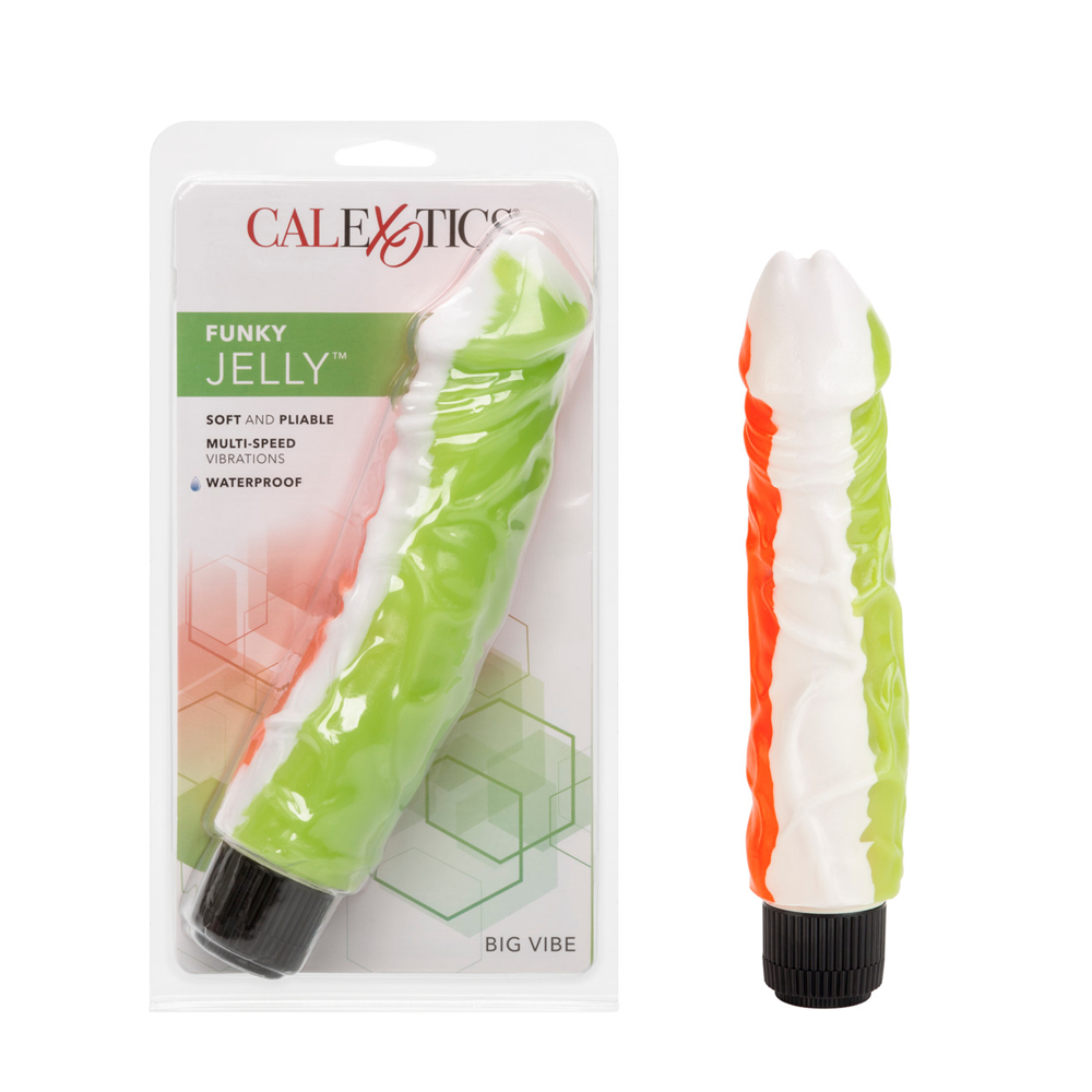 Funky Jelly Vibe Vibrator Dildo  8 In