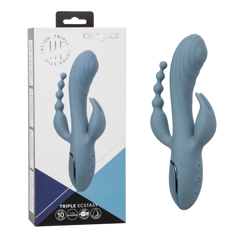 CalExotics III Triple Ecstasy Silicone G-spot Stimulating Vibrator 4