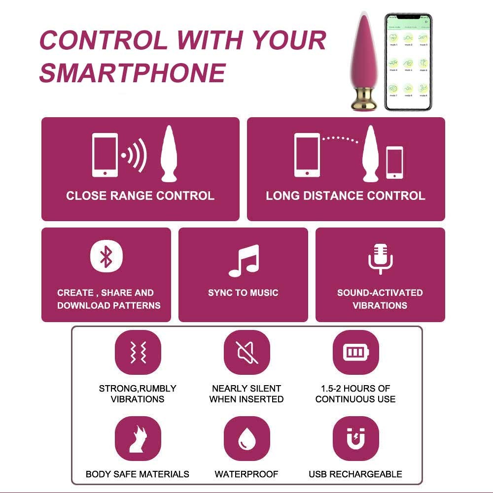 Vibrating Butt Plug With Remote Control