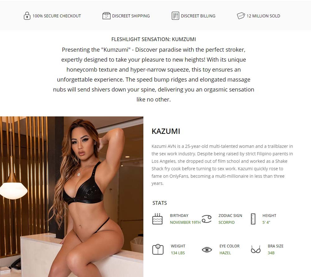 Fleshlight Girls Kazumi Vagina Sex Toys