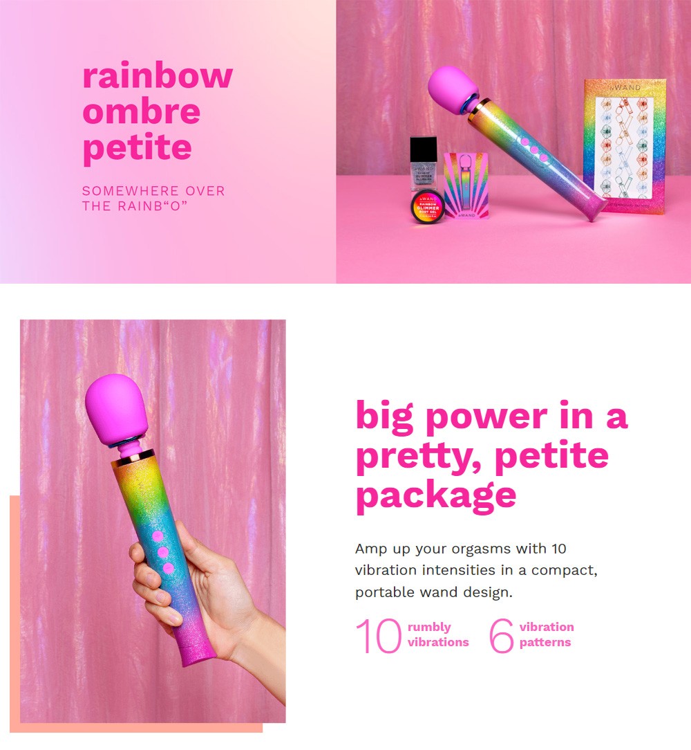 Le Wand Rainbow Ombre Petite Wand Massager