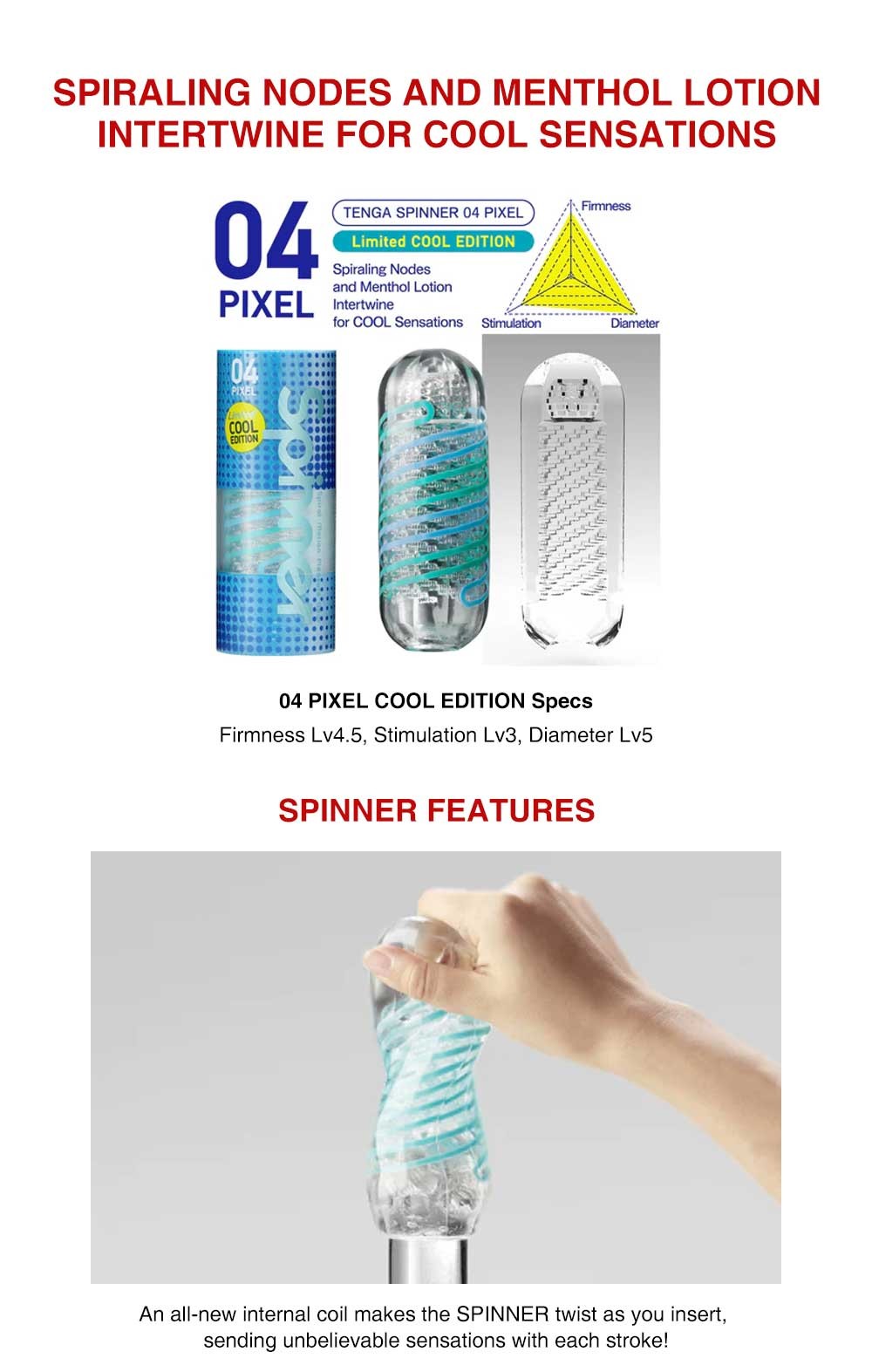Tenga Spinner 04 Pixel Cool Edition Pocket Pussy