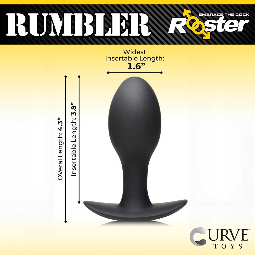 Rooster Rumbler Silicone Vibrating Anal Plug Large