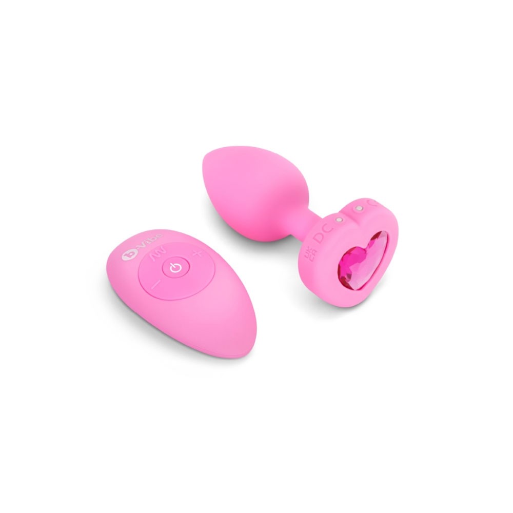 b-Vibe Vibrating Heart Anal Plug With Remote-Control