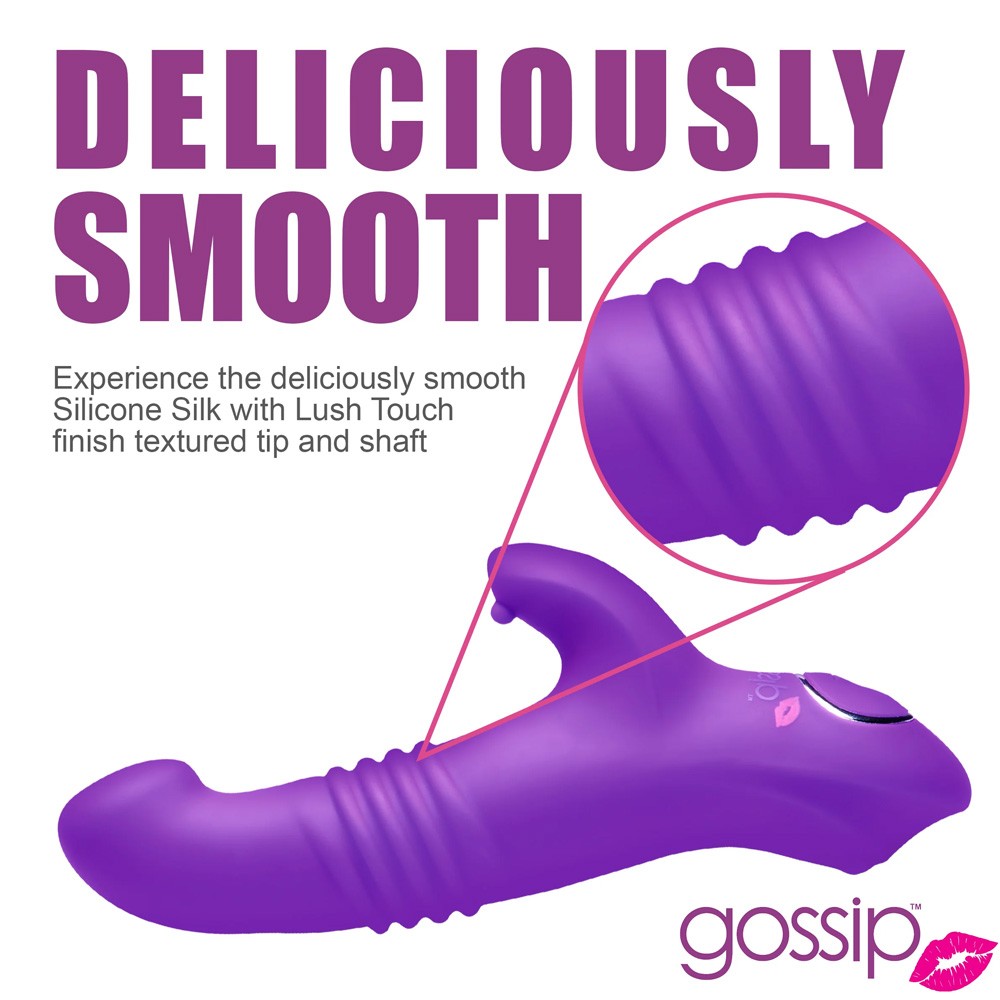 Gossip Blasters 10X Thrusting Silicone Rabbit Vibrator