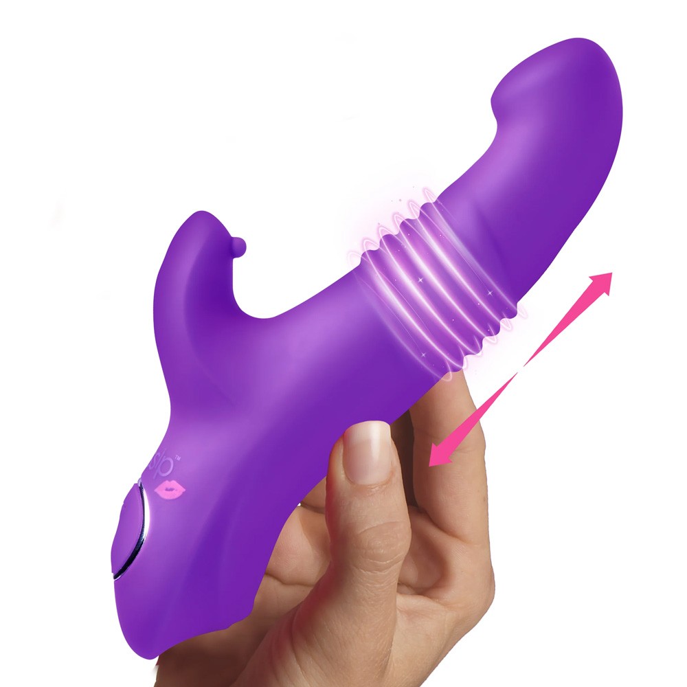 Gossip Blasters 10X Thrusting Silicone Rabbit Vibrator