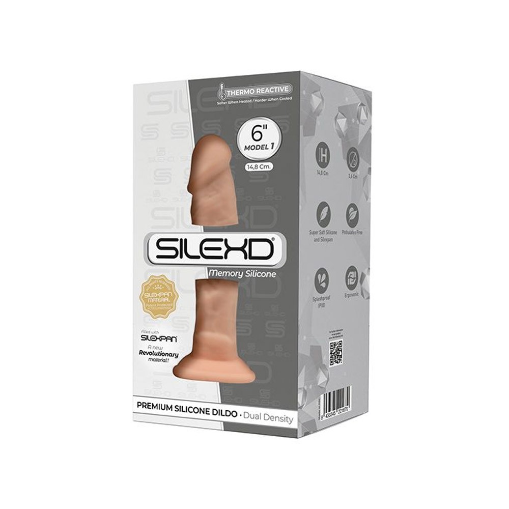 SilexD Model 1 6" Silexpan Memory Silicone Dildo