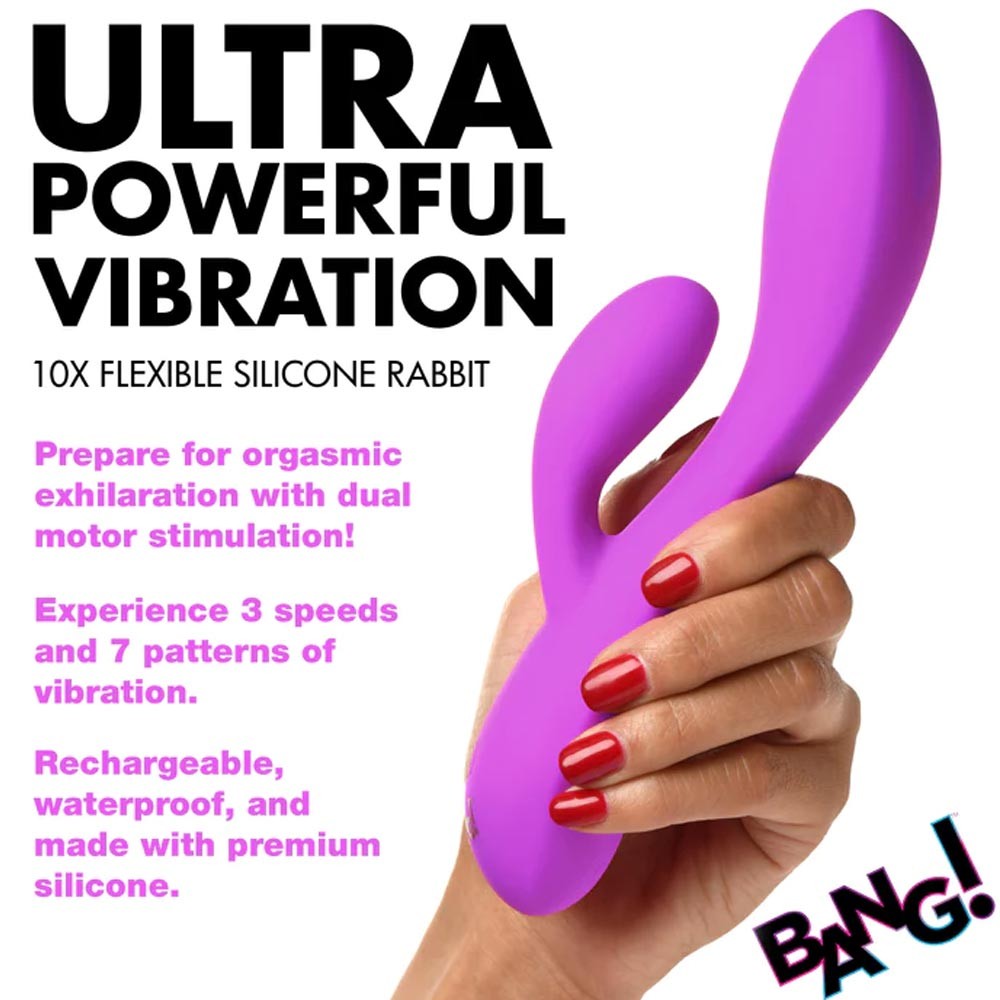 Curve Toys Bang! 10X Flexible Silicone Rabbit Vibes ssss
