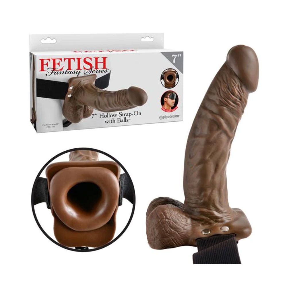 Fetish Fantasy 7Inch Hollow Strap On With Balls