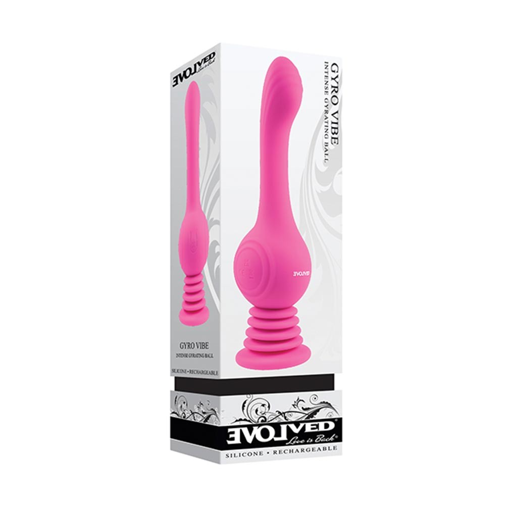 Evolved Gyro Vibe Rechargeable Gyrating Silicone Couples Vibrator 4