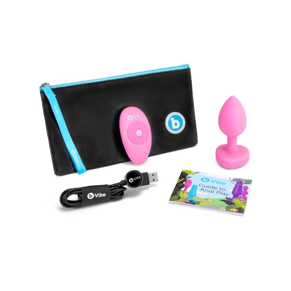 b-Vibe Vibrating Heart Anal Plug With Remote-Control