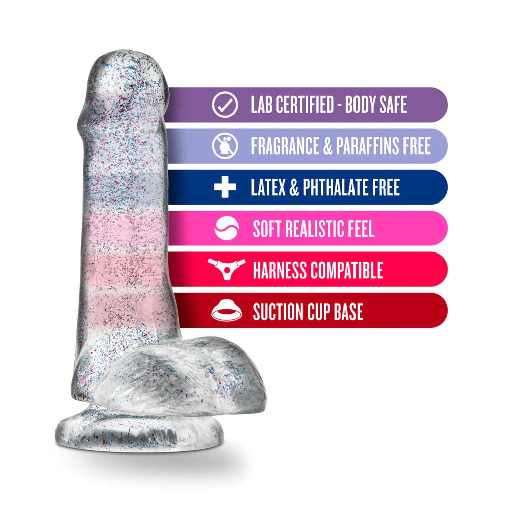 Blush Naturally Yours - 6" Glitter Cock Dildo