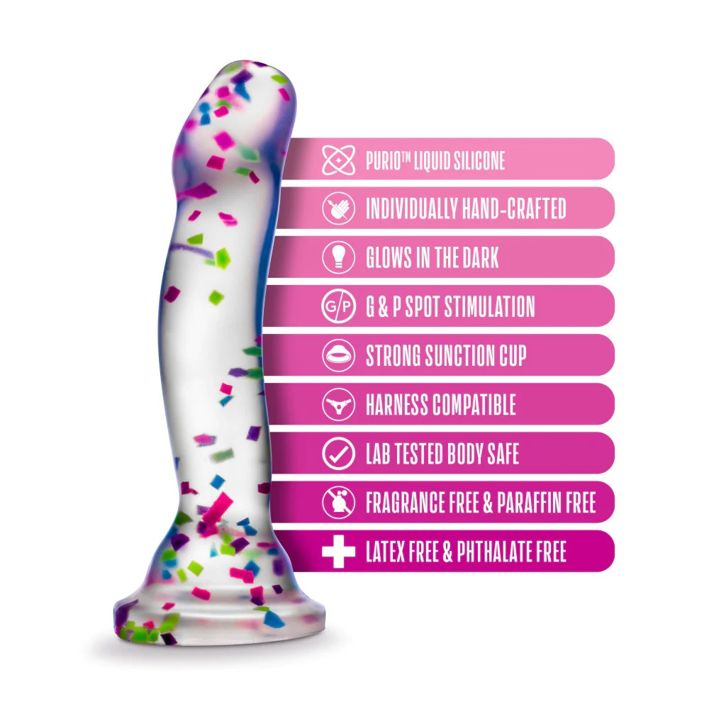 Panky 7.5 Inch Purio Silicone Glow In The Dark Dildos
