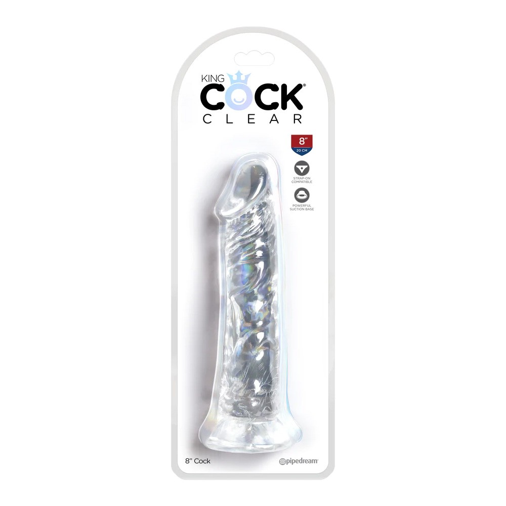 King Cock Clear Suction Cup 8 inch Cock Dildo