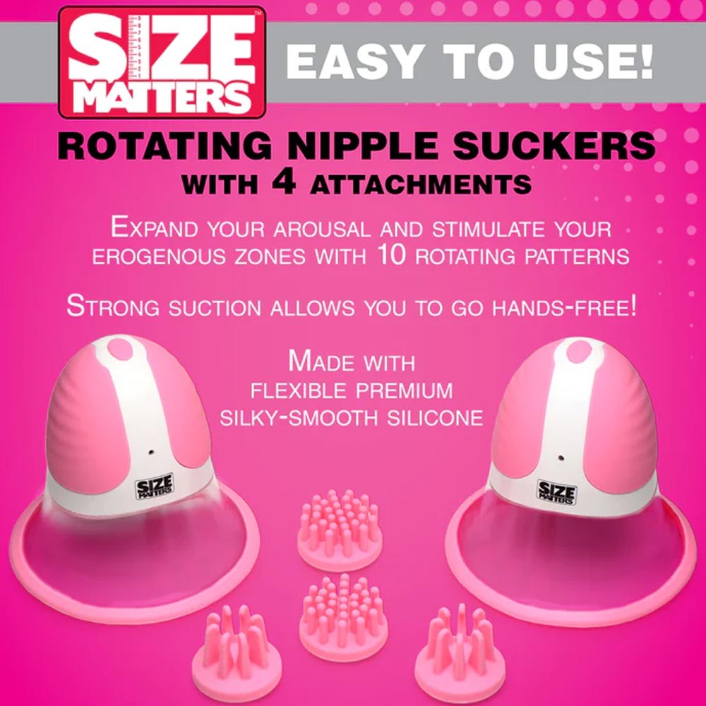 Xr Brands Size Matters 10x Rotating Silicone Nipple Suckers ssssss