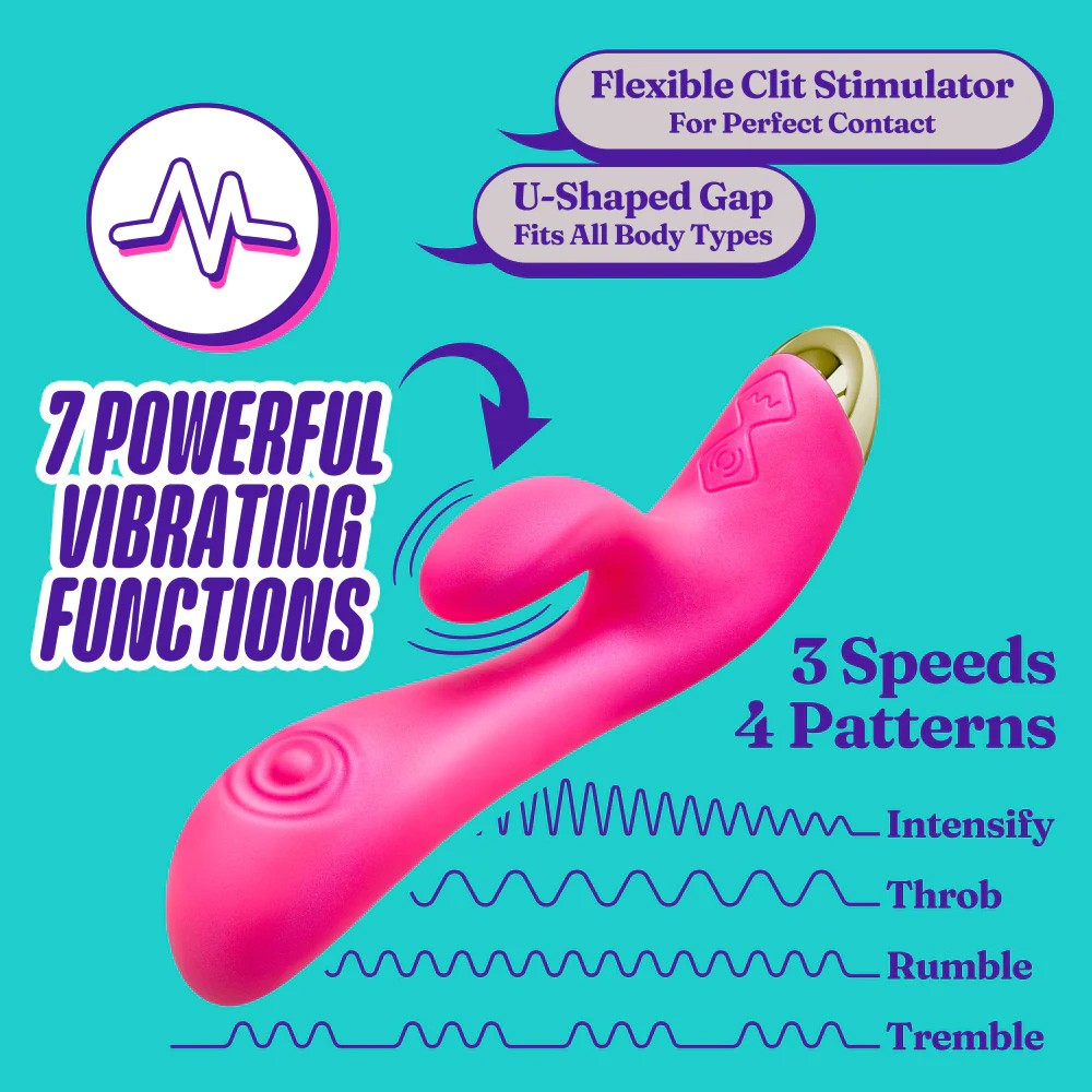 8 Inch Flexible Multispeed G Spot Vibrator in Fuchsia sss