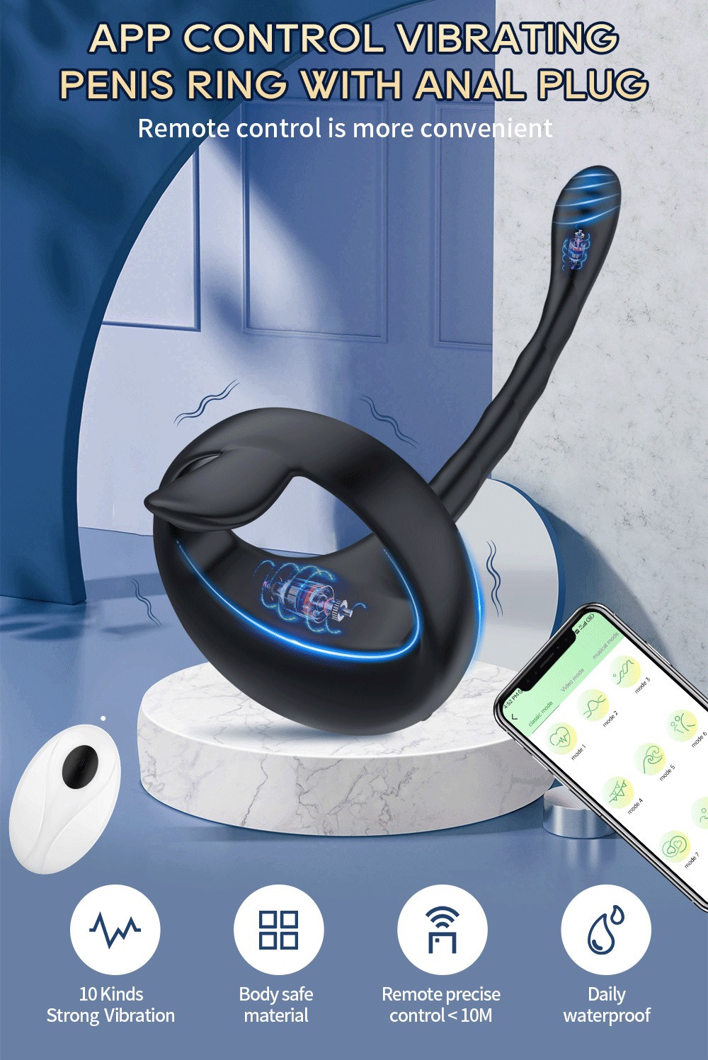 Remote Controlled 2 in 1 Prostate Massagerss 