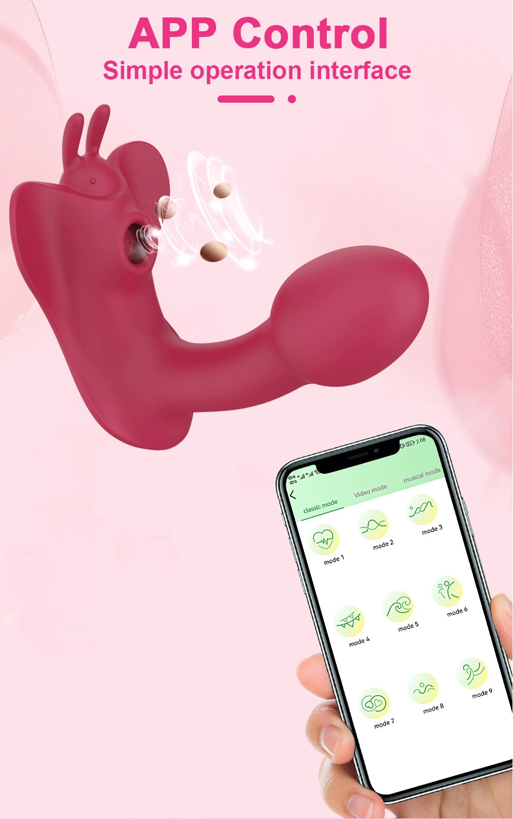 Remote Control Dildo Clit Sucking Wearable Vibrator