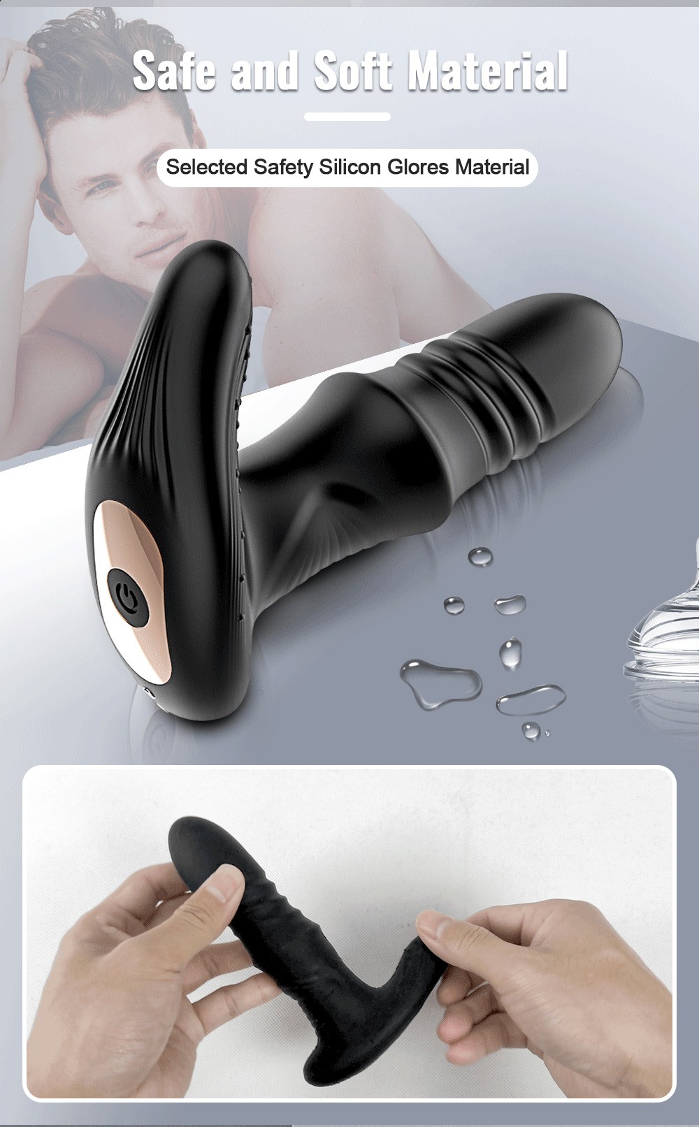 Remote Controlled Thrusting Vibrating Prostate Massagers