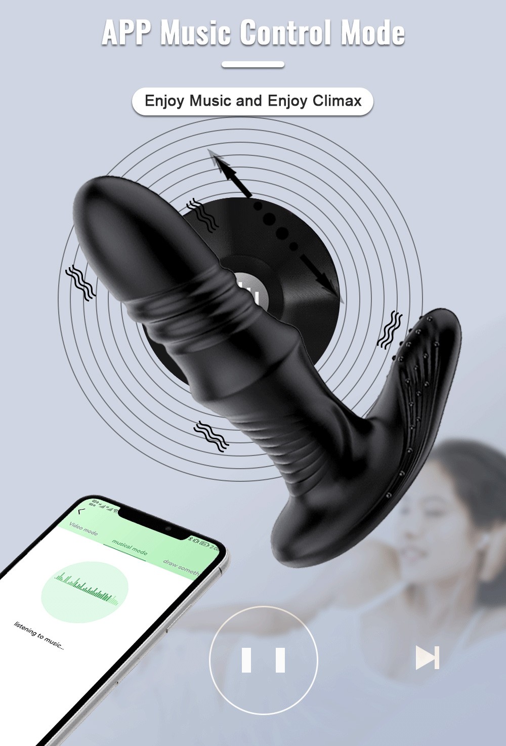 Remote Controlled Thrusting Vibrating Prostate Massagers sss